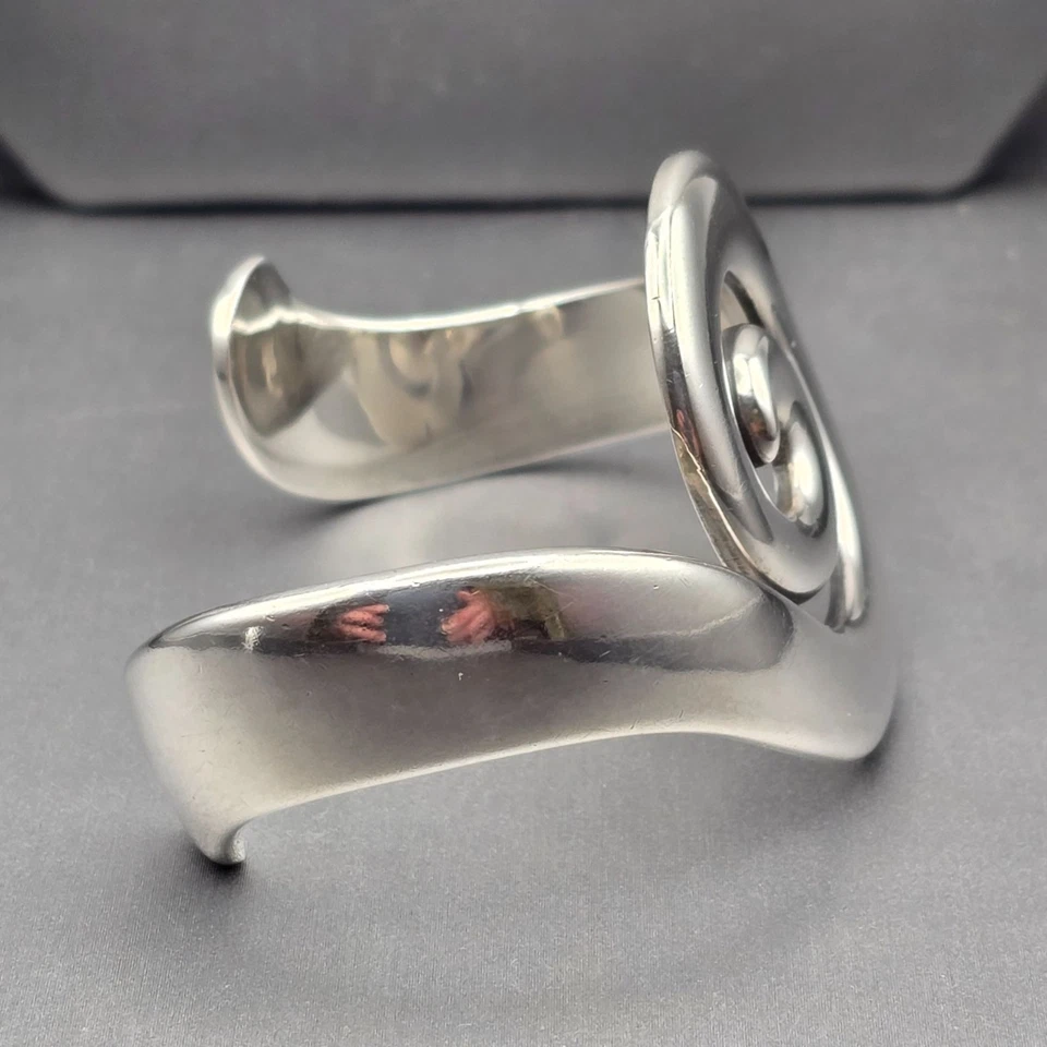 James Avery Sterling Silver Avant Swirl Cuff Bracelet 6.25" Retired 51g Statemen - Image 4 of 4