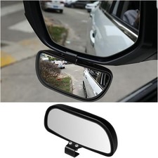 Blind Spot Mirror for Car, HD Glass Adjustable Convex Rear View Mirror, Black