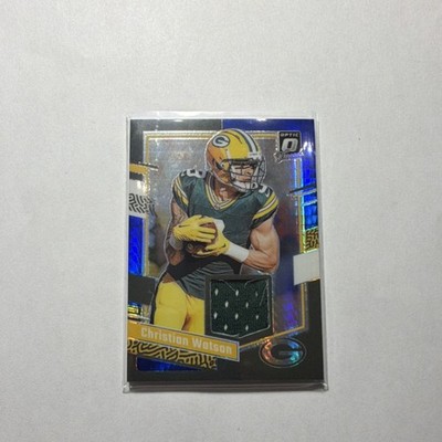 Panini Donruss Optic Threads Prizm Memorabilia Christian Watson #DT-CW Packers  