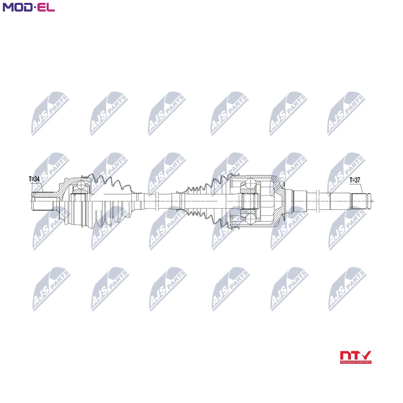 DRIVE SHAFT NPW-ME-219 FOR MERCEDES-BENZ M 274.920 2.0L OM 654.820 2.0L 4cyl GLE - Image 4