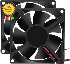 2Pcs 12V 3.14In 0.98In 80Mm X 80Mm X 25Mm DC Fan 8025 Brushless Cooling