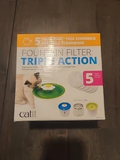Pack Of 5 Catit 43746 Cat Water Fountain Replacement Filters - White