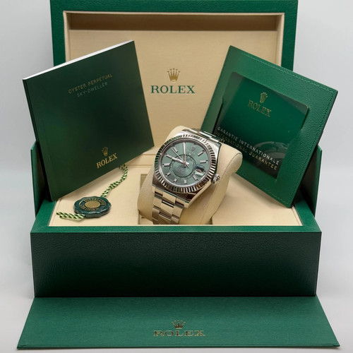 2026 New Rolex Sky-Dweller 42mm, - Green Dial - Oyster Bracelet - Ref. 336934