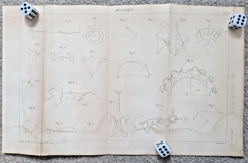 Examples of Clockmaking Techniques - Antique Print - c1865