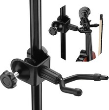 Violin Hanger with Bow Holder, Heavy Duty Metal  Viola Holder Black
