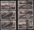 SPAIN Civil War 1938 Submarine Mail IMPERF PROOFS full set GENUINE !