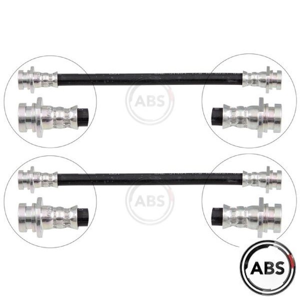 2X Bremsschlauch A.B.S. SL1190 2 BremsschläUche Rechts Links Hinterachse-image