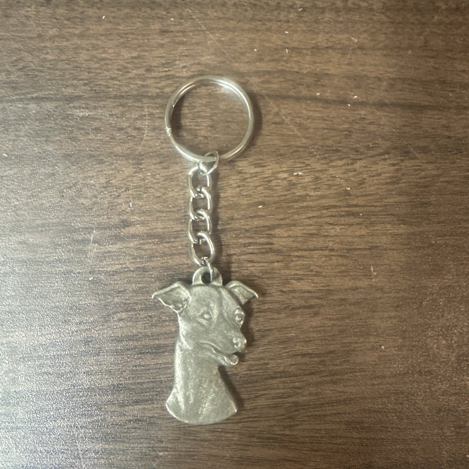 Vintage Rawcliffe Pewter I Love My Italian Greyhound Keychain