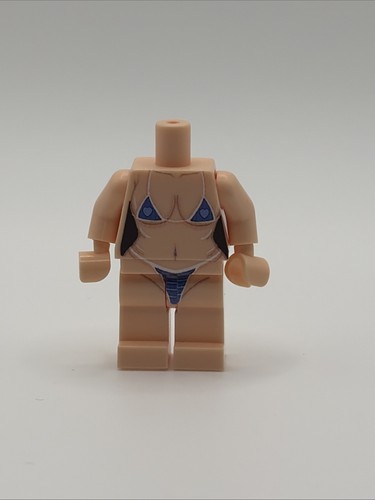 Custom Made UV Printed Micro Sexy Bikini Swimsuit Minifig Torso & Legs