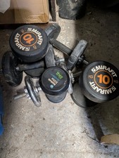Mirafit 10kg Dumbbells & Adjustable Spinlock Weights Bundle – Home Gym Equipment