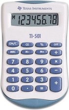 Texas Instruments Calcolatrice Scientifica Tascabile 8 cifre Blu Bianco TI501