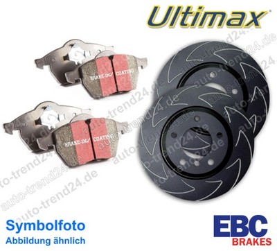 EBC Blade Black Bremsscheiben & Beläge vorne für Audi A3 8L1 Bj. 1996-2003