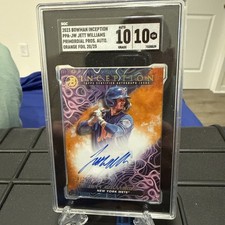 2023 Bowman Inception Jett Williams Auto Orange /25