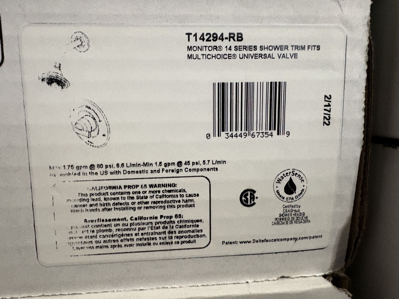 Delta Faucet T14294-RB Linden Monitor 14 Series Shower Trim Venetian Bronze