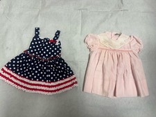 Vtg Alison Scott And Bonnie Baby Two Baby Girl Dresses Size 3-6 Months