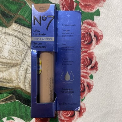 No7 MEDIUM GOLDEN Lift & Luminate Triple Action Serum Concealer 0.27oz. NIB