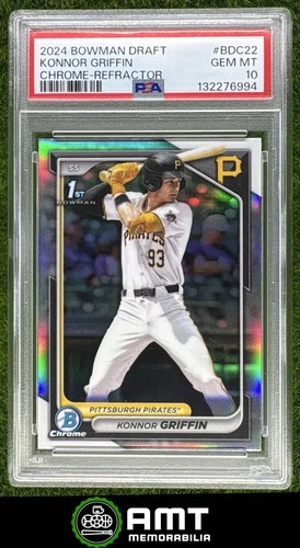 Konnor Griffin PSA 10 2024 Bowman Draft Chrome Refractor Pittsburgh Pirates 6994