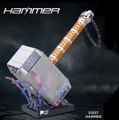 Thor Hammer  Superheld Klemmbausteine MOC Mini Bricks 975 Teile NEU Ohne OVP