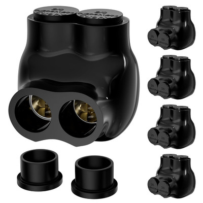 Insulated Multi Tap Connector, 2/0-6 AWG Wire Connectors, 2 Ports Aluminum to Co