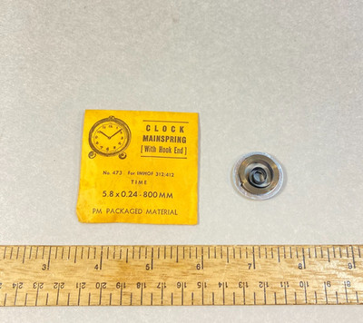 Vintage Clock Mainspring Hook End Replacement for Imhof 5.8 x 0.24 x 800mm USA