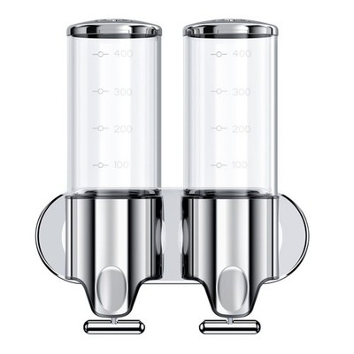 2 in 1 Chamber Wall Mounted BathroomShower Pump Dispenser,Dispensers for The ...