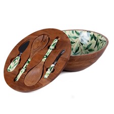 Acacia Wood Fruit Bowl for Kitchen Counter | Wooden Salad Bowl For Food | Her...