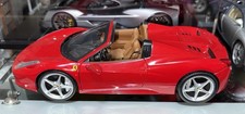 Ferrari 458 Spider 1:18 Hot Wheels Rossa Red Diecast Car