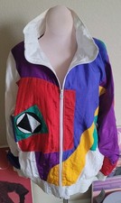 90s Vtg Womens Large Lavon Color Block Windbreaker Full Zip Jacket W/Sweatpants 