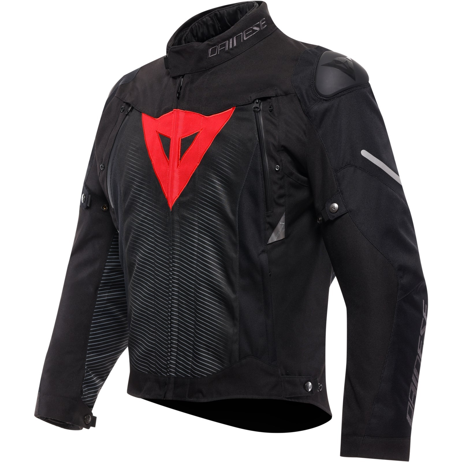 Men's Motorcycle Jacket 46 - Dainese Super Sprint D-Dry - Black-Black-Lava Red