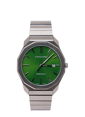 Concord Mariner SL Quarz Edelstahl 40mm grünes Zifferblatt 320522 ungetragen