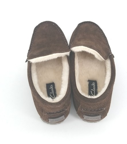4313 Clarks Mens Venetian Moccasin Slippers Dark Brown Size 8M US - Picture 9 of 9