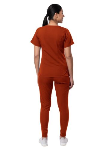 Adar Pro Flawless Plus Scrub Set Women Elevated V-Neck Top & Jogger Scrub Pants - Picture 149 of 224