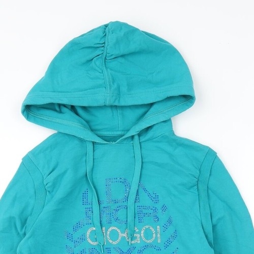 Gio-Goi Womens Blue Cotton Blend Hoodie Size 8 - Picture 5 of 12