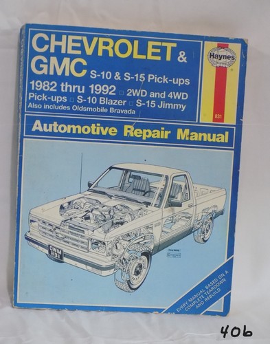 Haynes Chev & GMC S10 & S15 Pick Ups 1982-92 Bravada #831 Auto Repair Manual - Bild 1 von 6