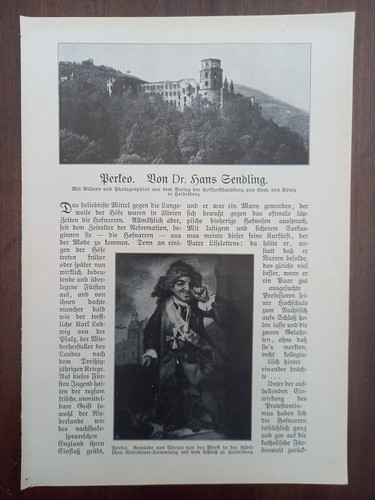Perkeo, Hofnarr, Mundschenk, Heidelberg, Wein, Kunst, Bericht, 1907