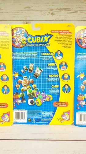 Cubix Robots for Everyone Chip, Connor, and Abby Trendmasters Set - Rare Toy New - Picture 7 of 11