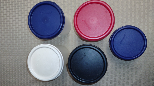 Set of 5 Tupperware Modular Mates Storage Containers 1606 and 1605 w/Lids - Picture 2 of 5