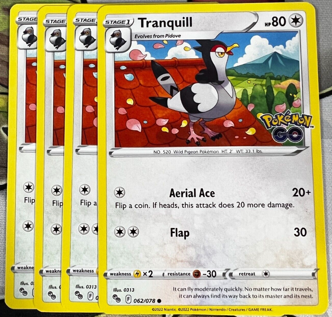 4x TRANQUILL 062/078 - Pokemon GO - NM/M - New | eBay