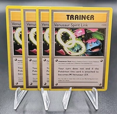 X4 Venusaur Spirit Link 89/108 Uncommon Pokemon XY Evolutions Trainer Playset