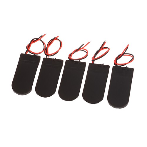 5Pcs Button Coin Cell Battery Holder Case Cover With ON-OFF Switch Leads Wire - Zdjęcie 4 z 15