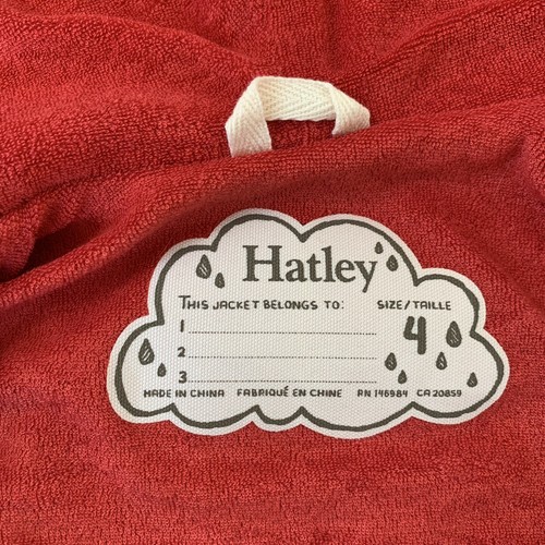 Hatley Baby Girl’s Long Sleeve Apple Snap Up Waterproof Rain Coat Jacket Size 4 - Picture 6 of 6