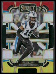2023 Panini Select #16 Jonathan Mingo Red and Yellow Prizms Die Cuts RC