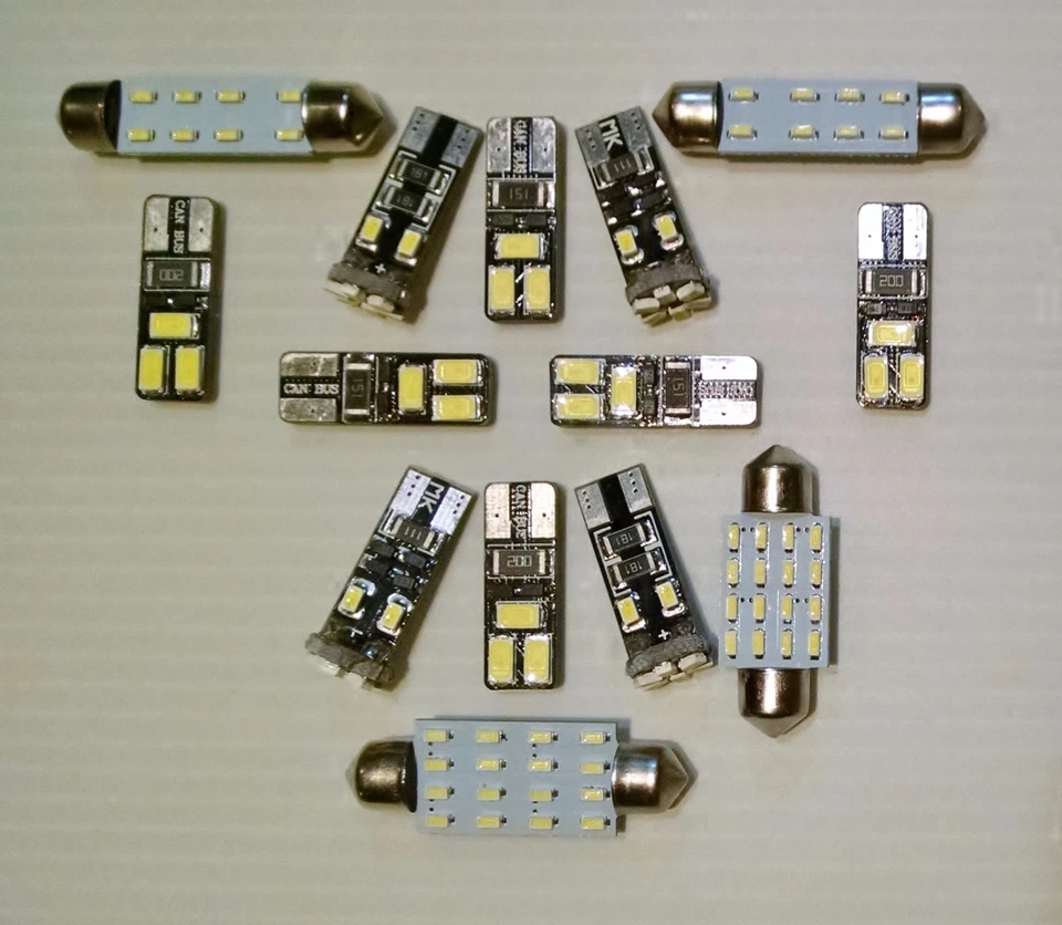 14x Kit Iluminación Interior LED Blanco BMW 3 Series - E90 328i 330i 335i M3 Foto 2 de 2