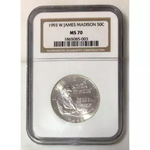 1993 W James Madison Half Dollar NGC MS70 ***Rev Tye's Coins Stache*** #500368