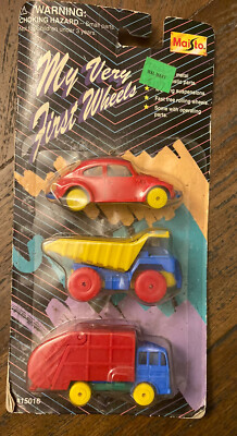 Maisto My Very First Wheels #15016 Vintage Bug Dump Truck Garbage Truck 1995 NEW