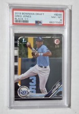 1/1 Black 2019 Bowman Draft Greg Jones #BDC-66 PSA 8