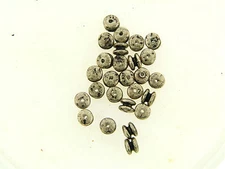 Vintage M. Haskell Aged Silver Metallic Lucite Industrial Chic Rondell Bead Lot