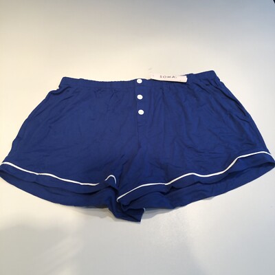 Womens Pajamas Soma Pj Shorts Soma Women's Solid Piped Pajama