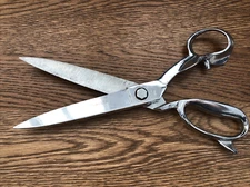 Clauss #4B USA 12" Upholstery Shears Heavy Duty Fabric Right Hand RH Chrome READ