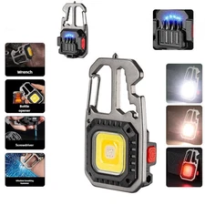 Multifunctional Cob Keychain 500 lumen camping fishing cycling Flashlight 6 Mode